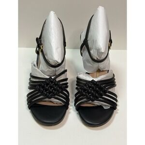 Cole Haan, Jitney‎ Knot Wedge Sandals, Black Leather, Size 8B